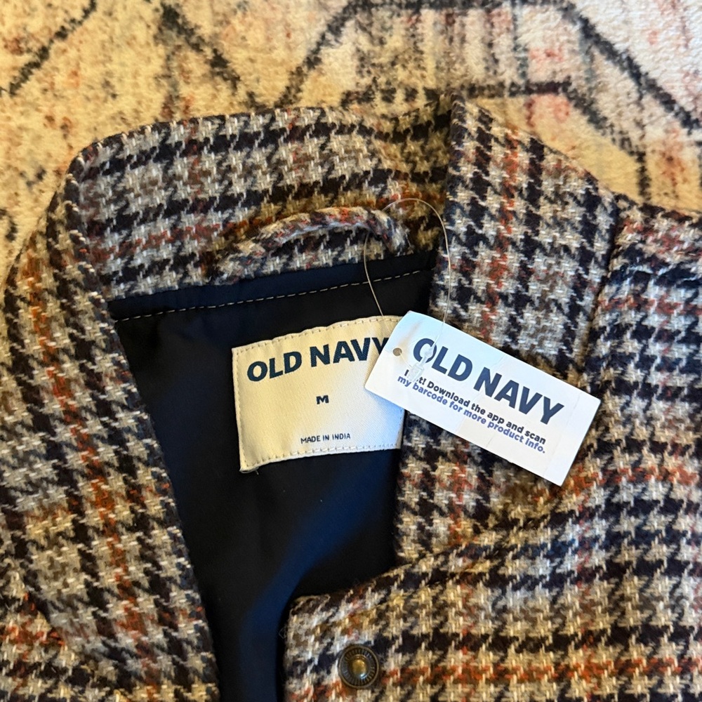 Old Navy Houndstooth Bomber Jacket M - Picture 2 of 4